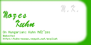 mozes kuhn business card